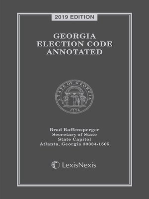 cover image of Georgia Election Code Annotated